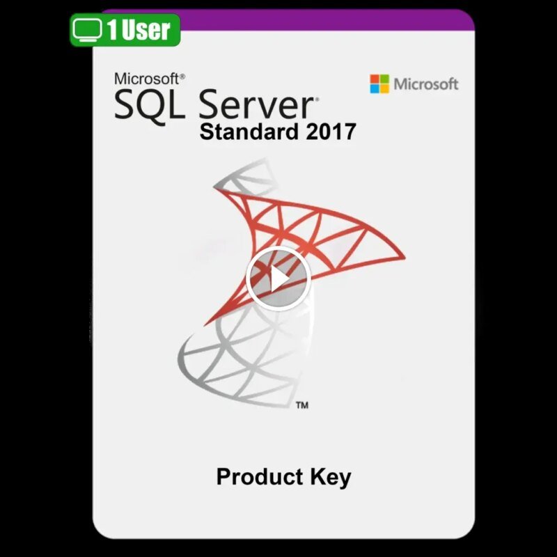 Microsoft SQL Server Standard 2017 Product Key 1 User – Lifetime License