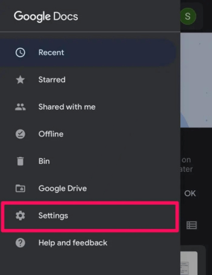 google docs dark mode