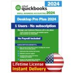 QuickBooks Desktop Pro Plus 2024 Lifetime License 1 User US Key