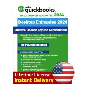 QuickBooks Desktop Enterprise Solutions 24 – One-Time Purchase for 3 User key
	QuickBooks Desktop Enterprise Solutions 24 – One-Time Purchase for 1 User