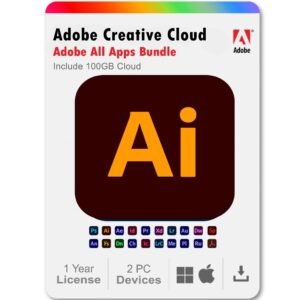 Adobe Creative Cloud | 20+ creative apps Plus 100GB Storage | 12-Month Subscription PC/Mac